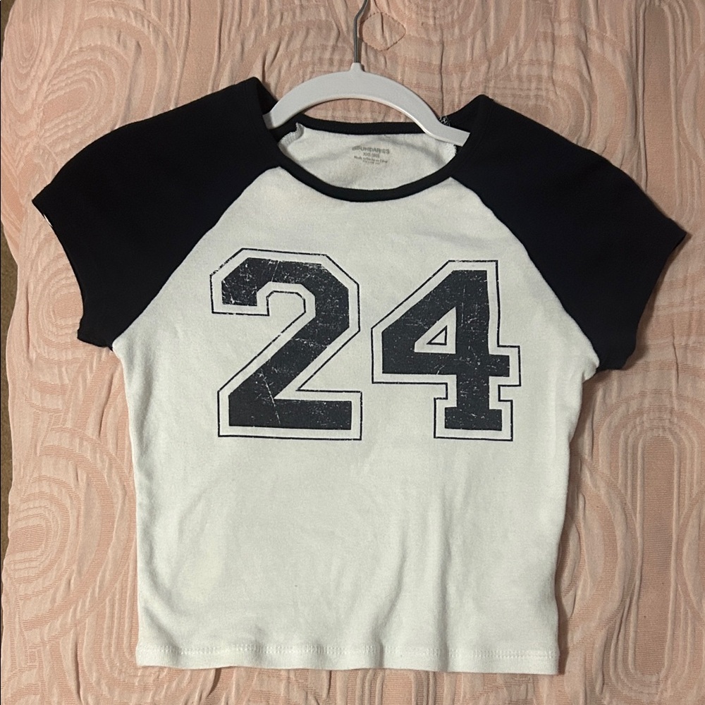 dark navy blue and white shirt